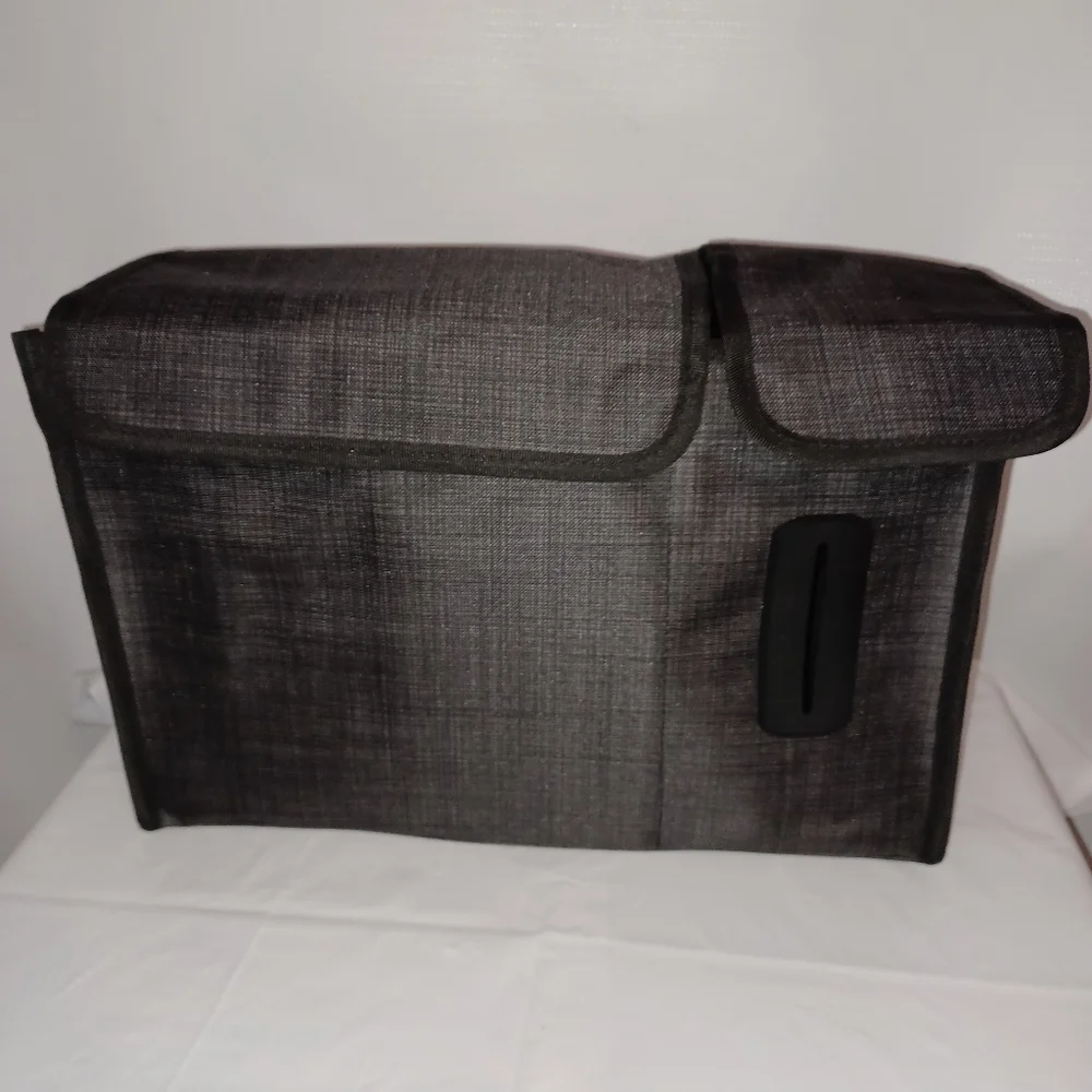 Thirty One Pack N Pull Caddy Car Storage Organizer Bag Black Cross Pop